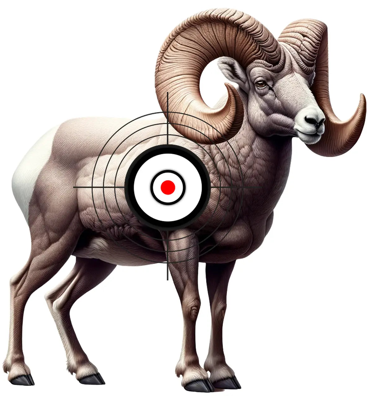Animal Bighorn Sheep Target 4 - Printable Shooting Target