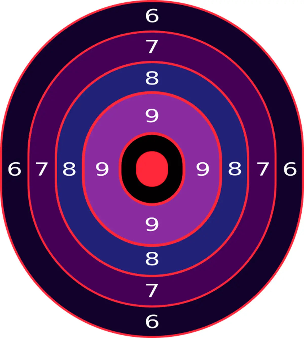 Bullseye Target 66 - Printable Shooting Target