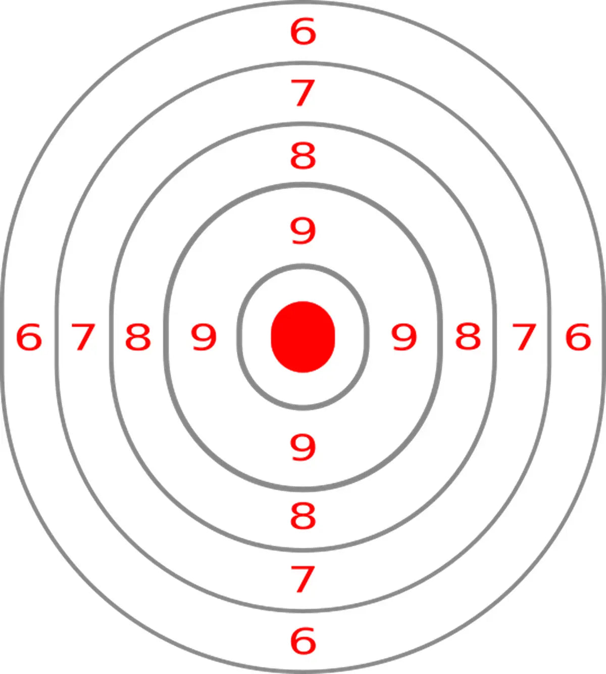 Bullseye Target 81 - Printable Shooting Target