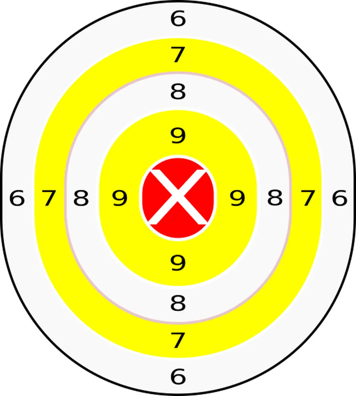 Bullseye Target 90 - Printable Shooting Target