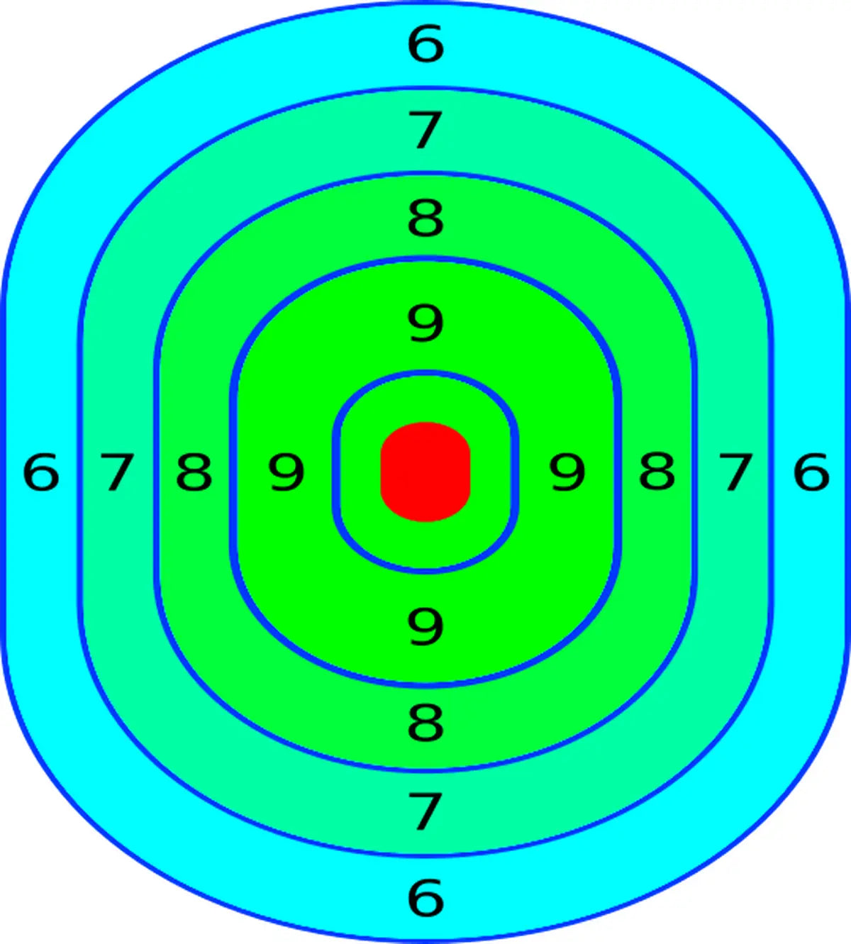 Bullseye Target 93 - Printable Shooting Target