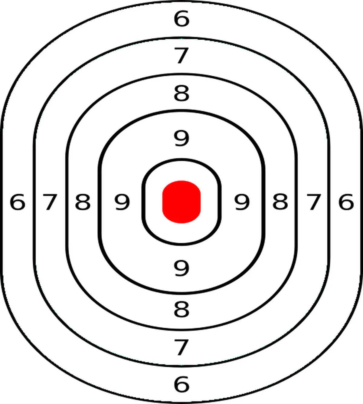 Bullseye Target 95 - Printable Shooting Target