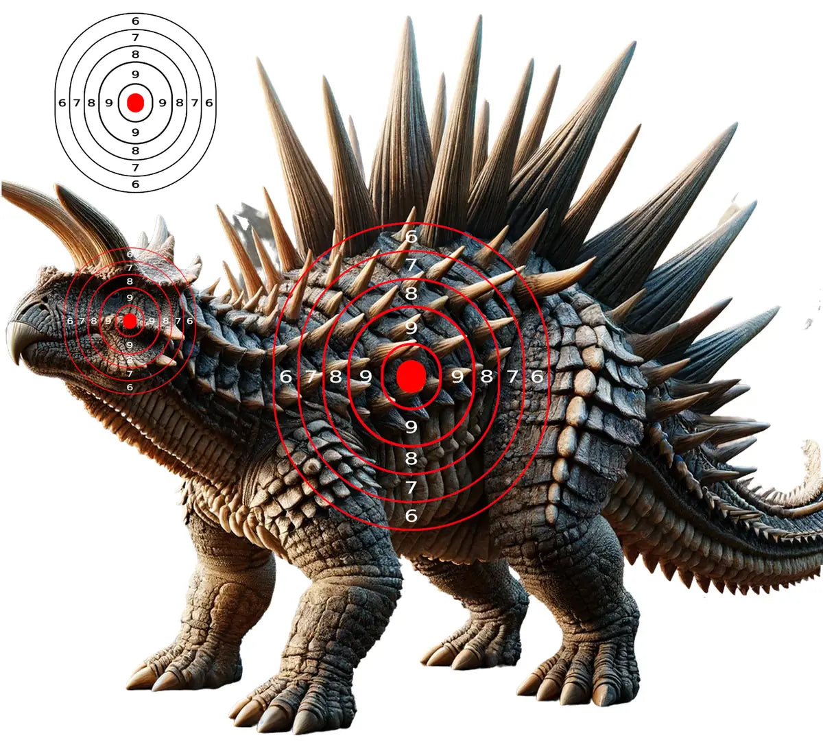 Dinosaur Ankylosaurus Target 46 - Printable Shooting Target