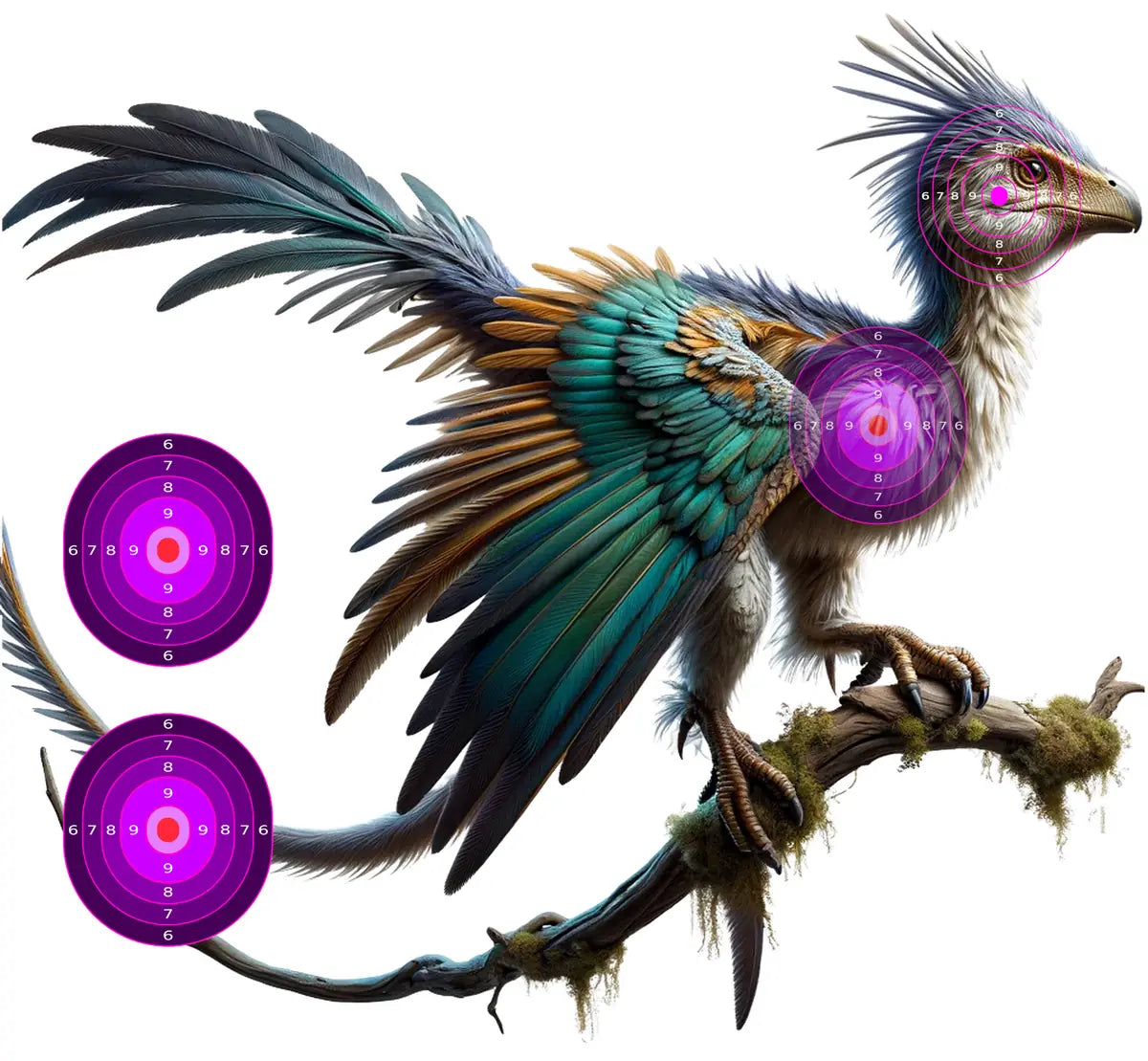 Dinosaur Archaeopteryx Target 8 - Printable Shooting Target
