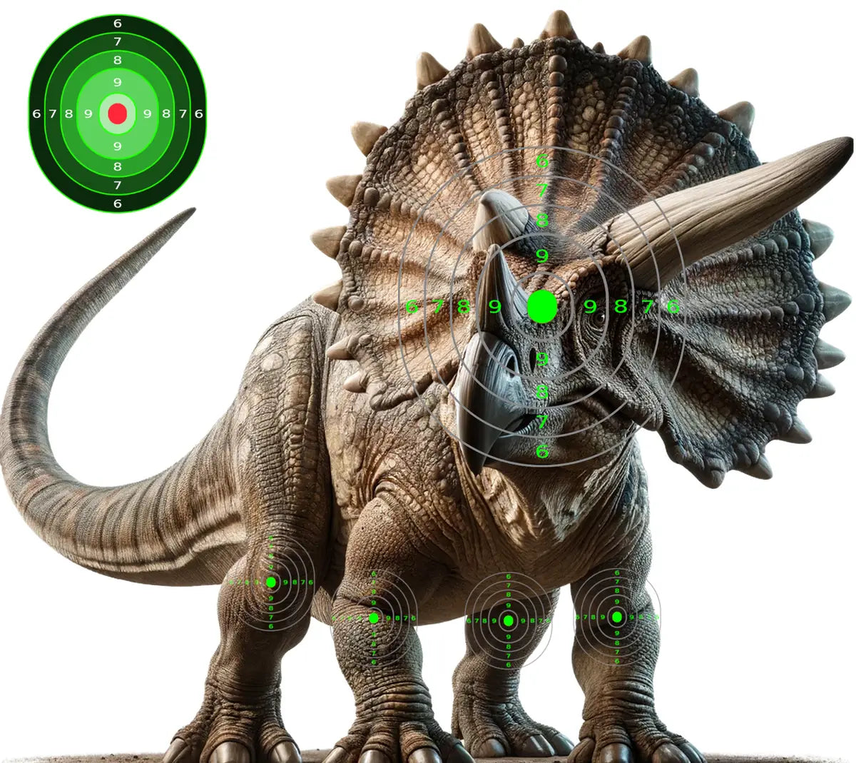 Dinosaur Protoceratops Target 13 - Printable Shooting Target