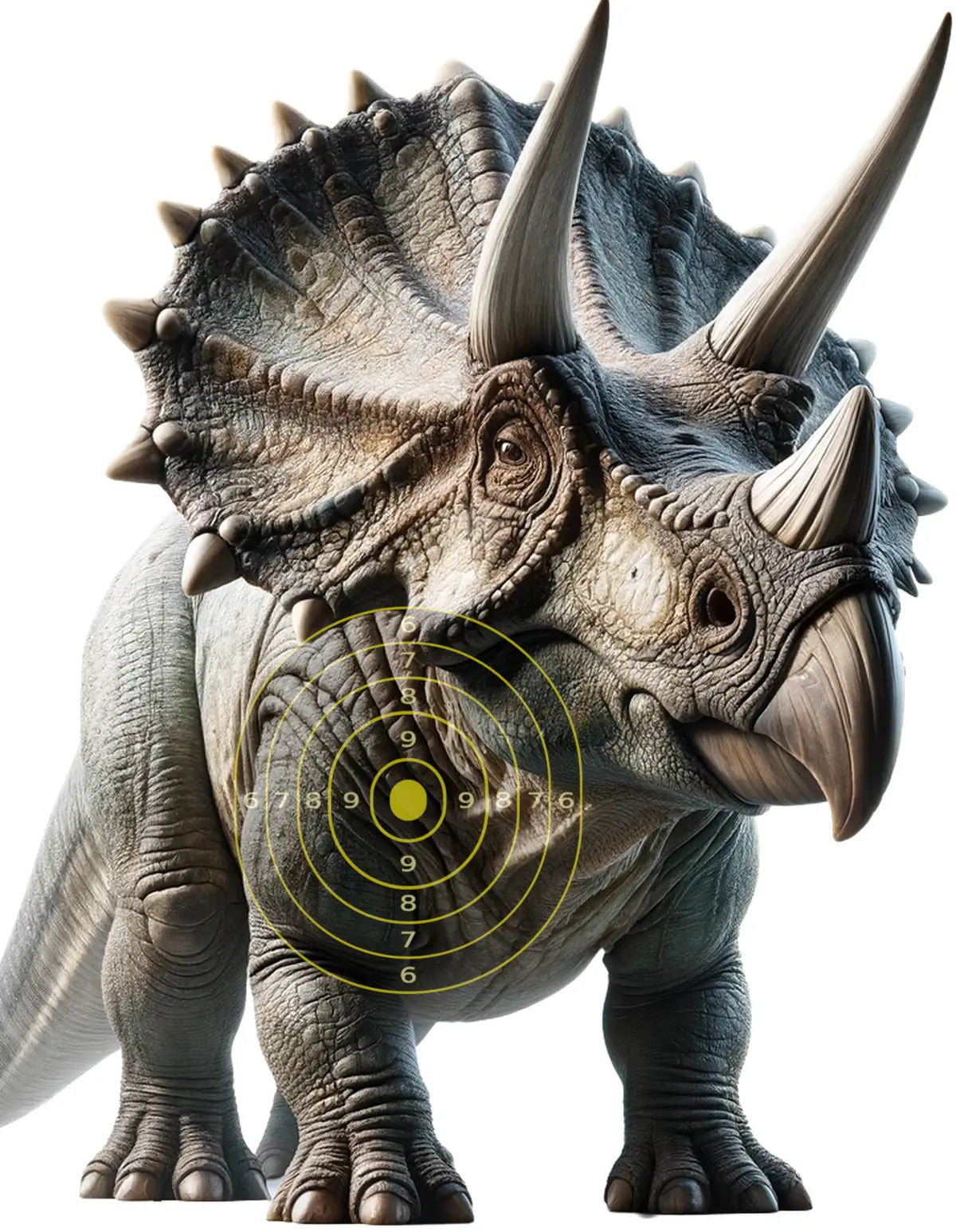 Dinosaur Triceratops Target 21 - Printable Shooting Target