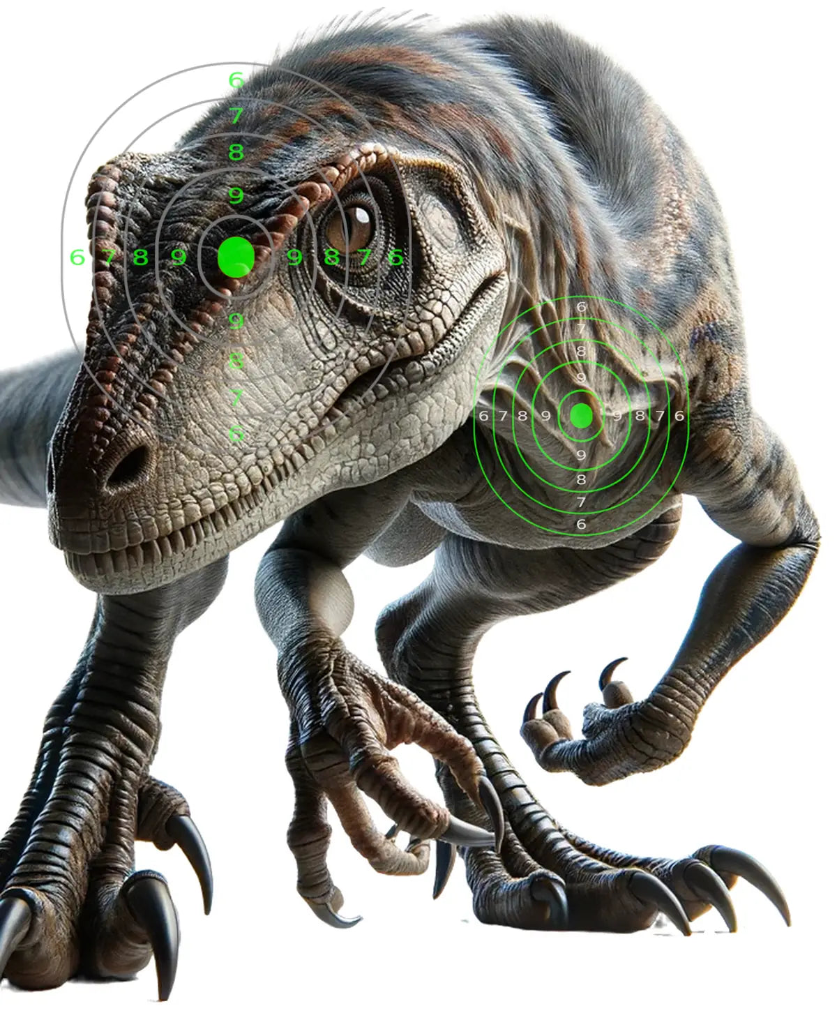 Dinosaur Velociraptor Target 34 - Printable Shooting Target