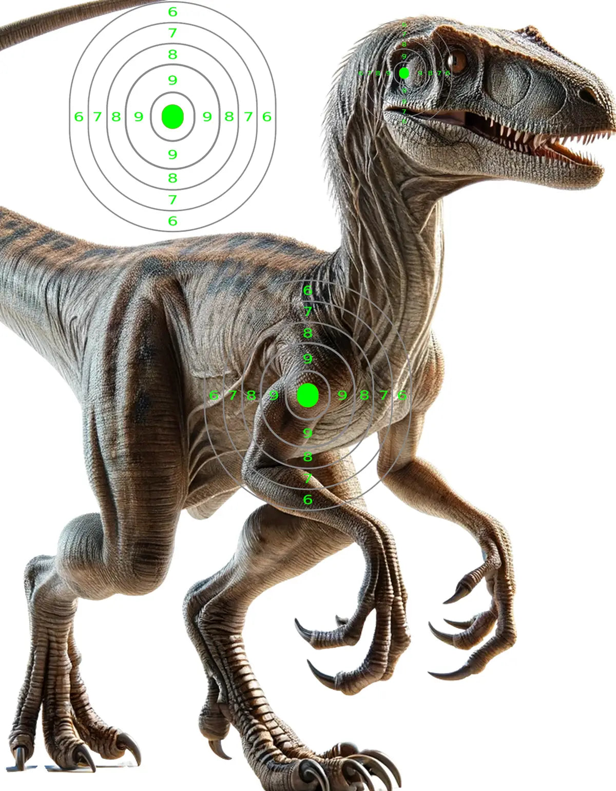 Dinosaur Velociraptor Target 49 - Printable Shooting Target