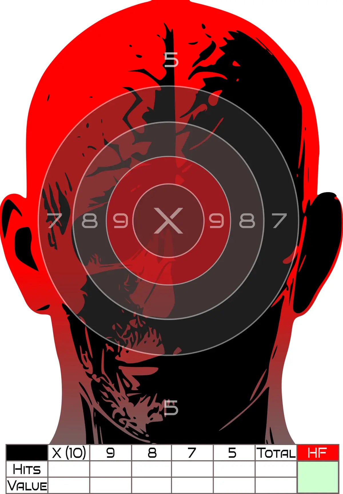 Headshot Target 34 - Printable Shooting Target