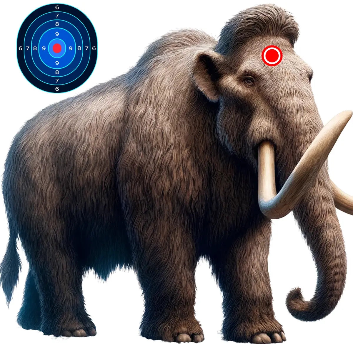 Ice Age American Mastodon Target 30 - Printable Shooting Target