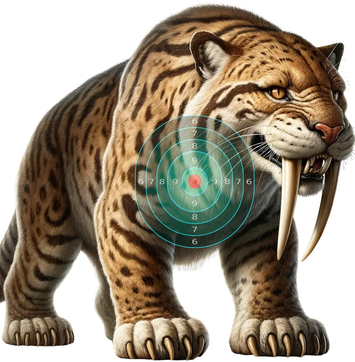 Ice Age Saber Toothed Tiger Target 3 - Printable Shooting Target