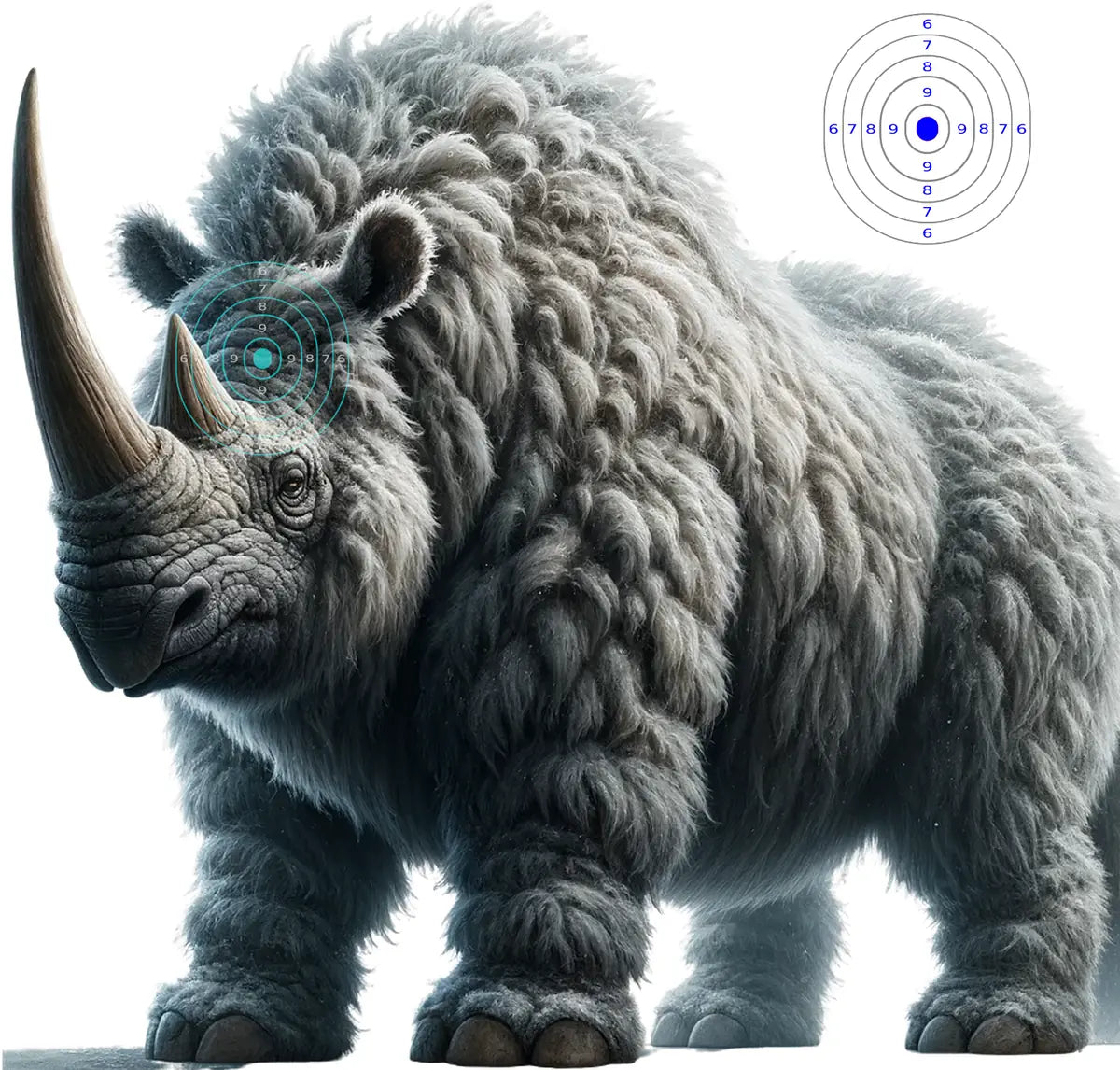 Ice Age Woolly Rhino Target 27 - Printable Shooting Target