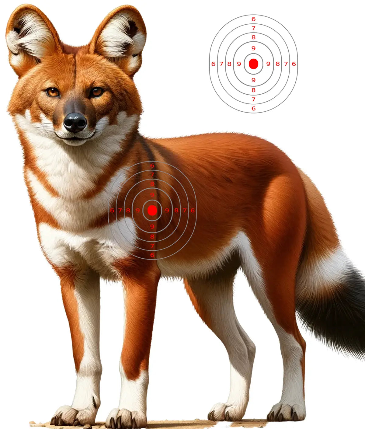 Indian Jungle Dhole Target 33 - Printable Shooting Target