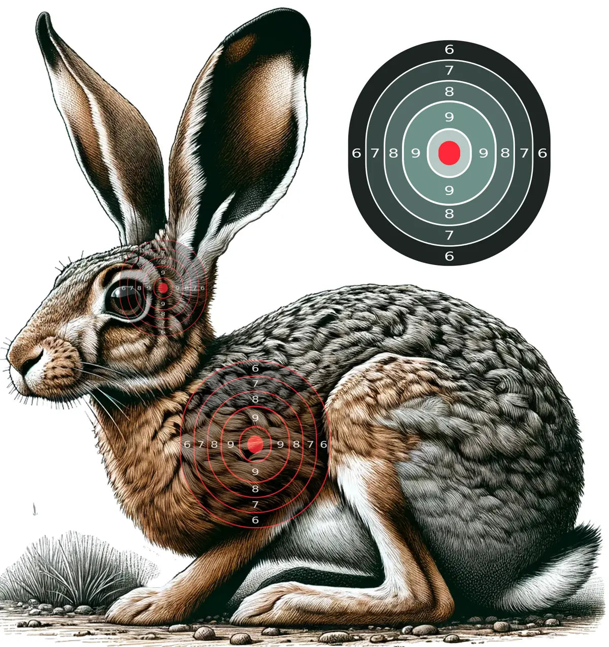 Indian Jungle Hare Target 29 - Printable Shooting Target