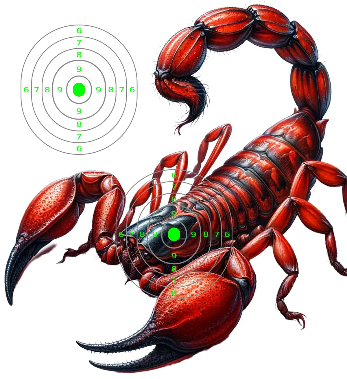 Indian Jungle Red Scorpion Target 17 - Printable Shooting Target