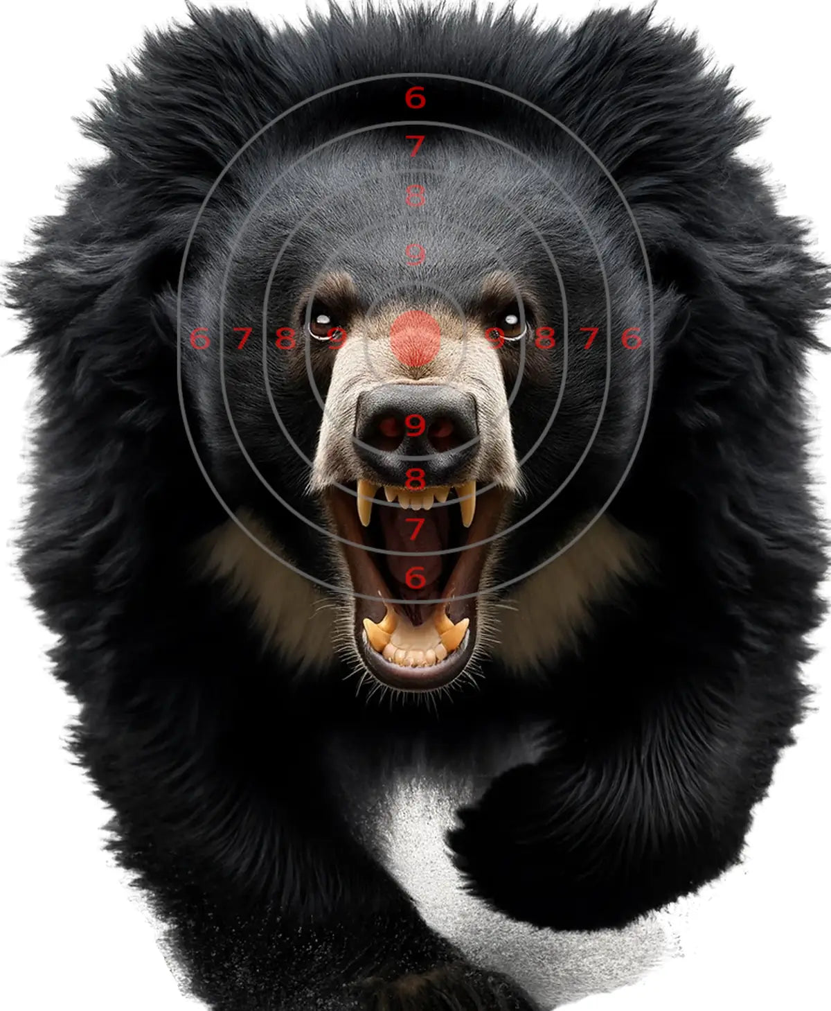 Indian Jungle Sloth Bear Target 9 - Printable Shooting Target