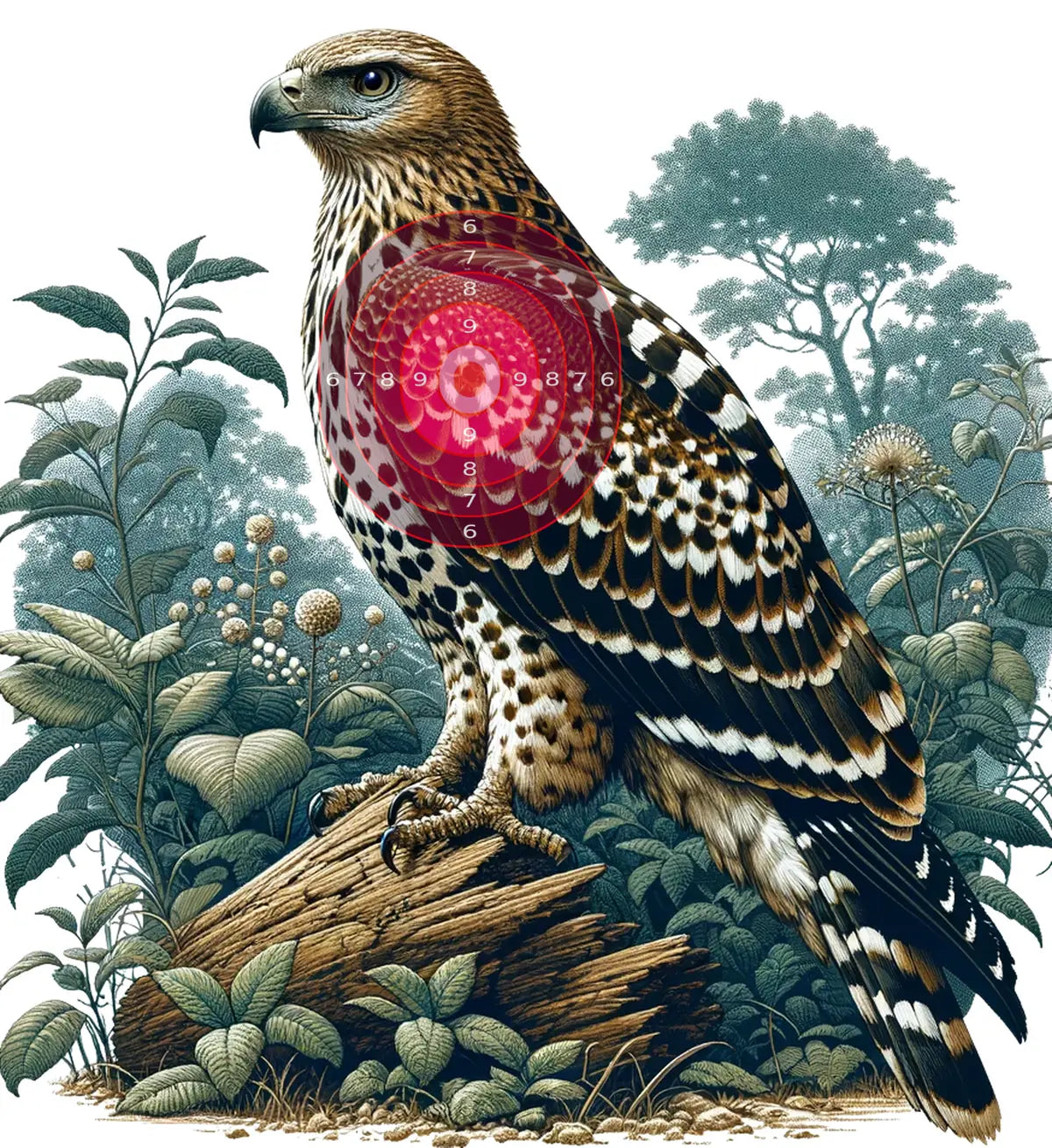 Indian Jungle Spotted Eagle Target 14 - Printable Shooting Target