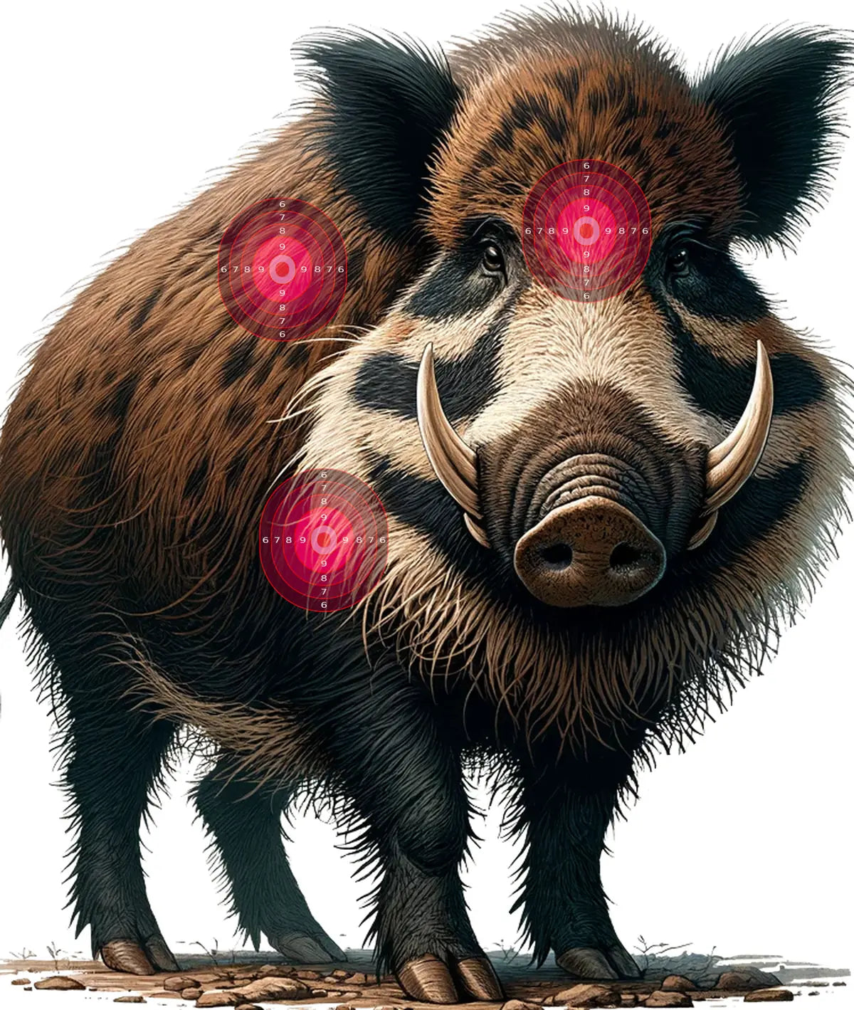 Indian Jungle Wild Boar Target 10 - Printable Shooting Target