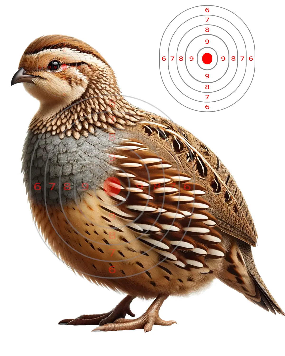 Outback Brown Quail Target 9 - Printable Shooting Target