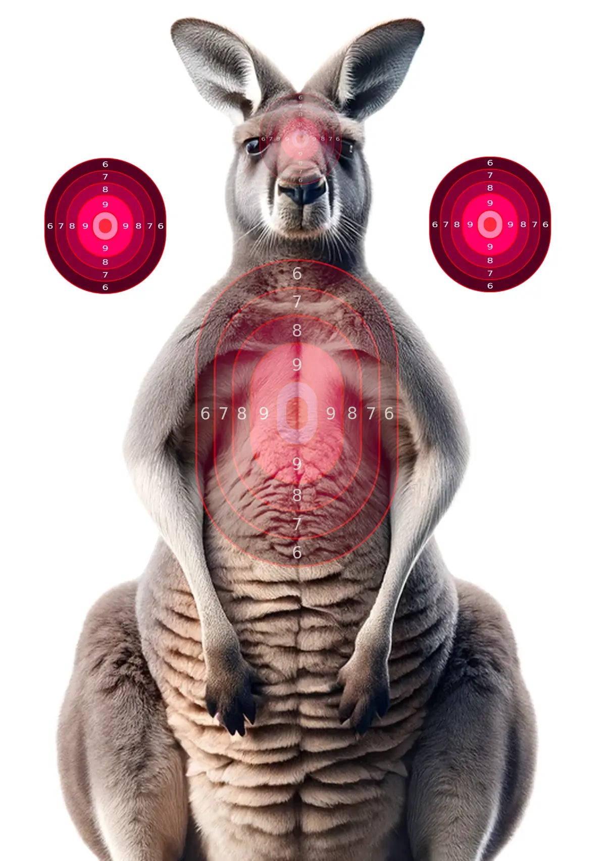 Outback Eastern Grey Kangaroo Target 7 - Printable Shooting Target