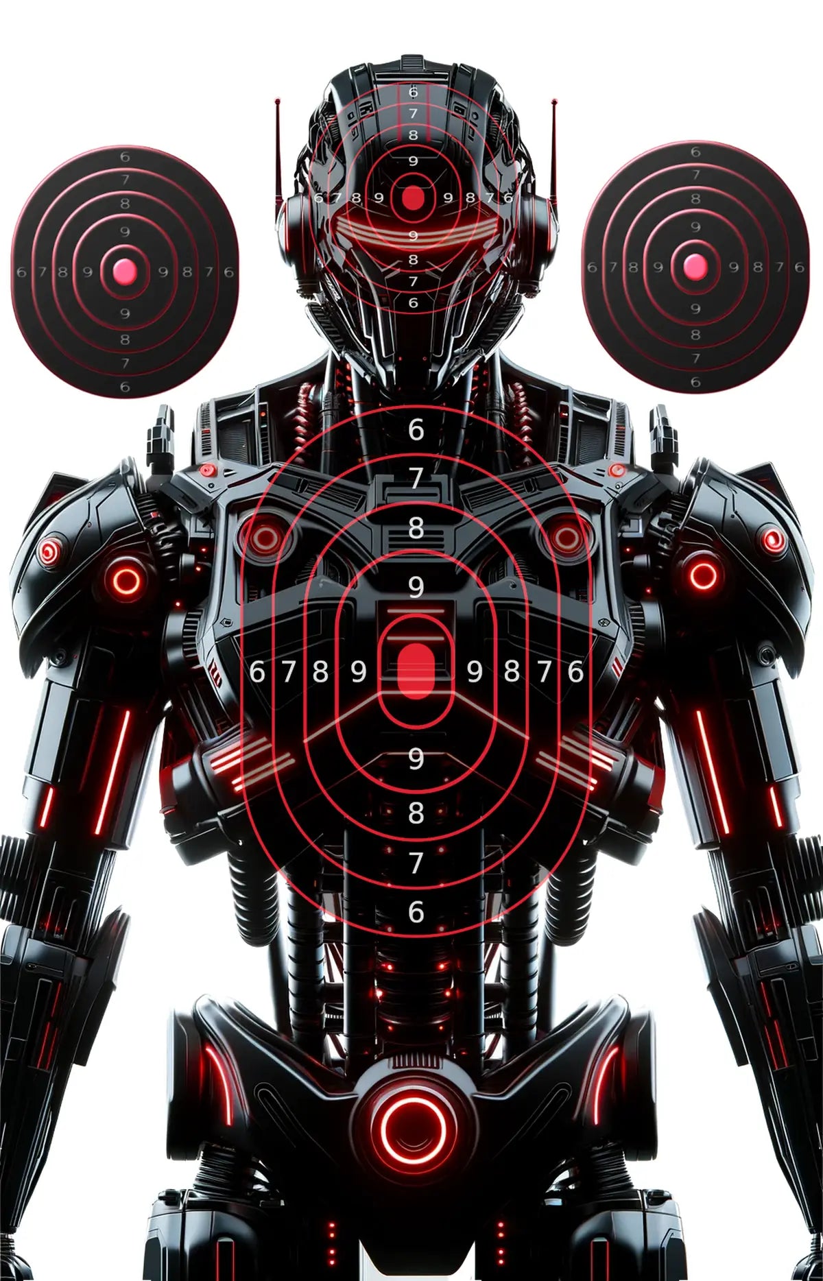 Robot And Drones Target 35 - Printable Shooting Target