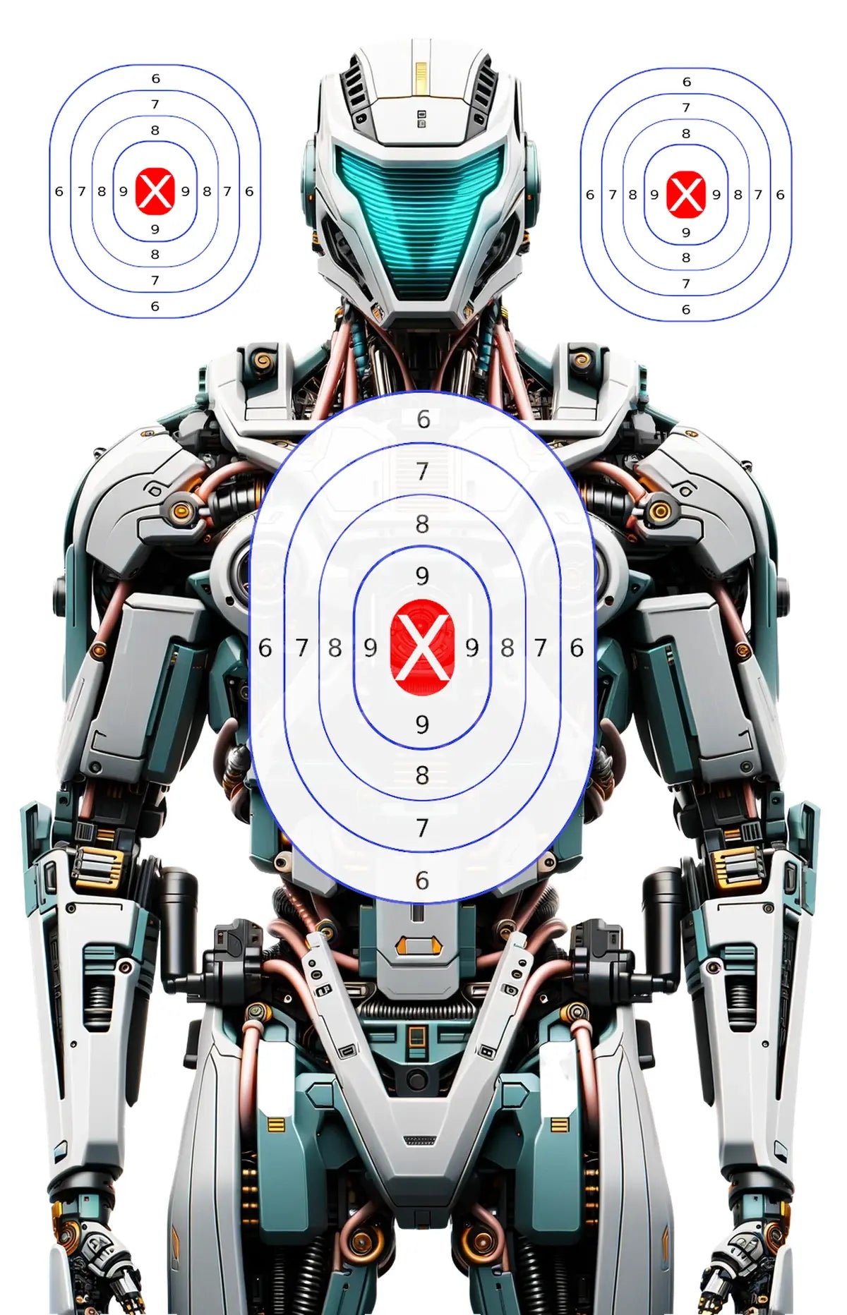 Robot And Drones Target 41 - Printable Shooting Target
