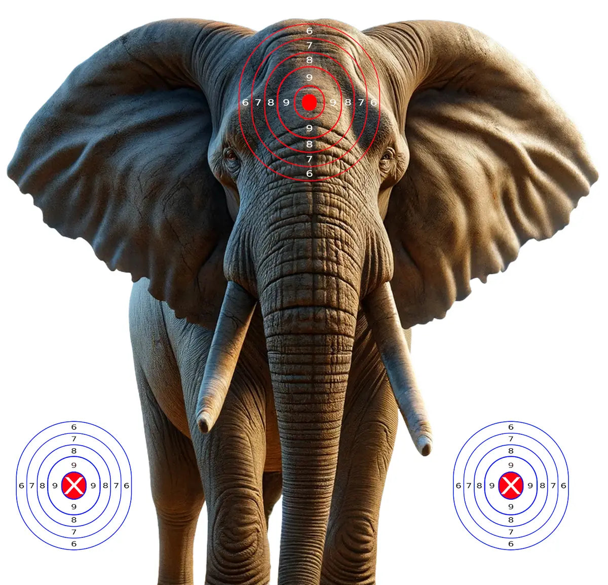 Safari Animals African Elephant Target 1 - Printable Shooting Target