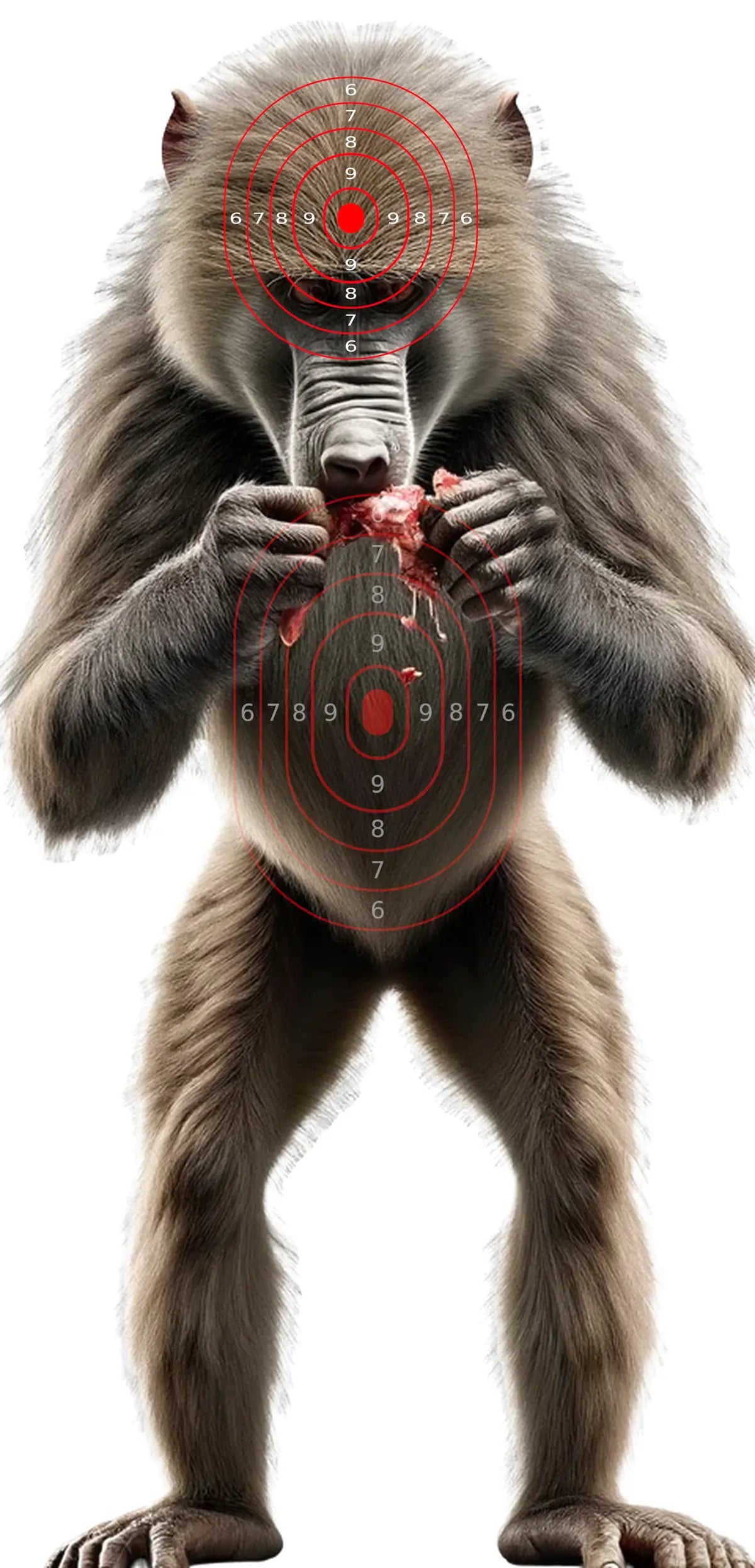 Safari Animals Baboon Target 49 - Printable Shooting Target