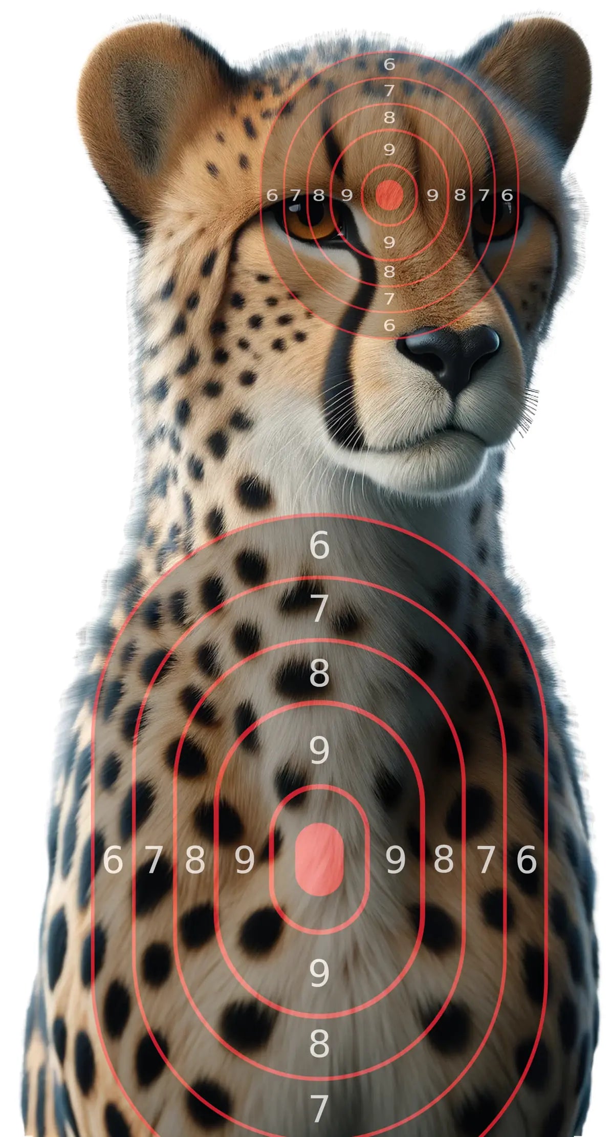 Safari Animals Cheetah Target 50 - Printable Shooting Target