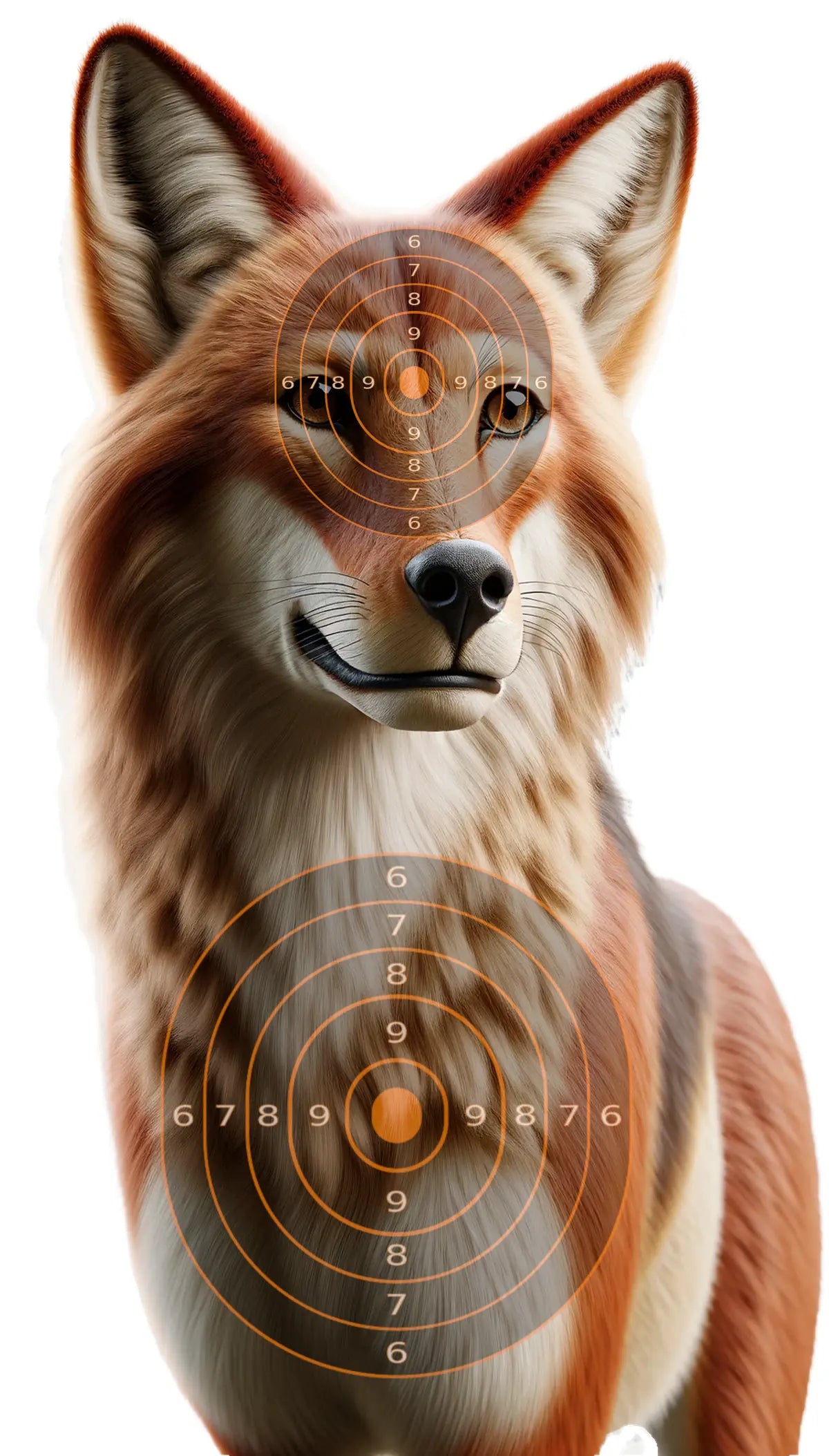 Safari Animals Ethiopian Wolf Target 15 - Printable Shooting Target