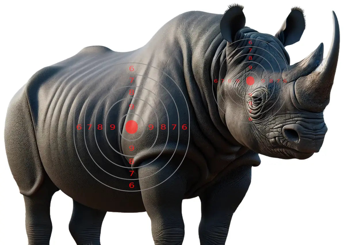Safari Animals Rhinoceros Target 4 - Printable Shooting Target