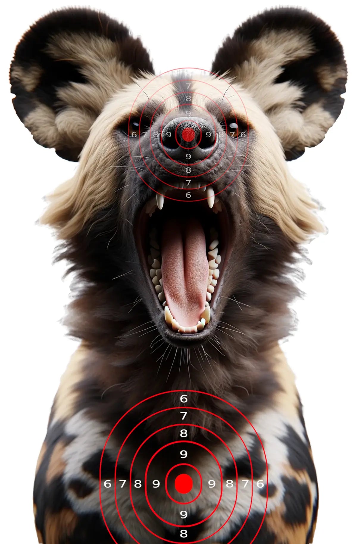 Safari Animals Wild African Dog Target 42 - Printable Shooting Target