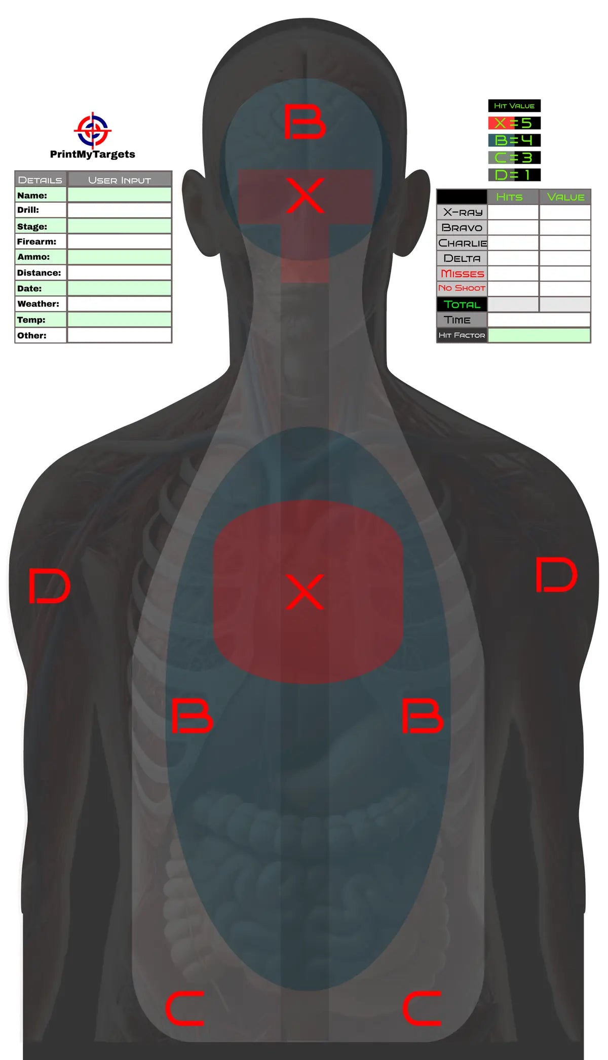 Silhouette Target 43 - Printable Shooting Target