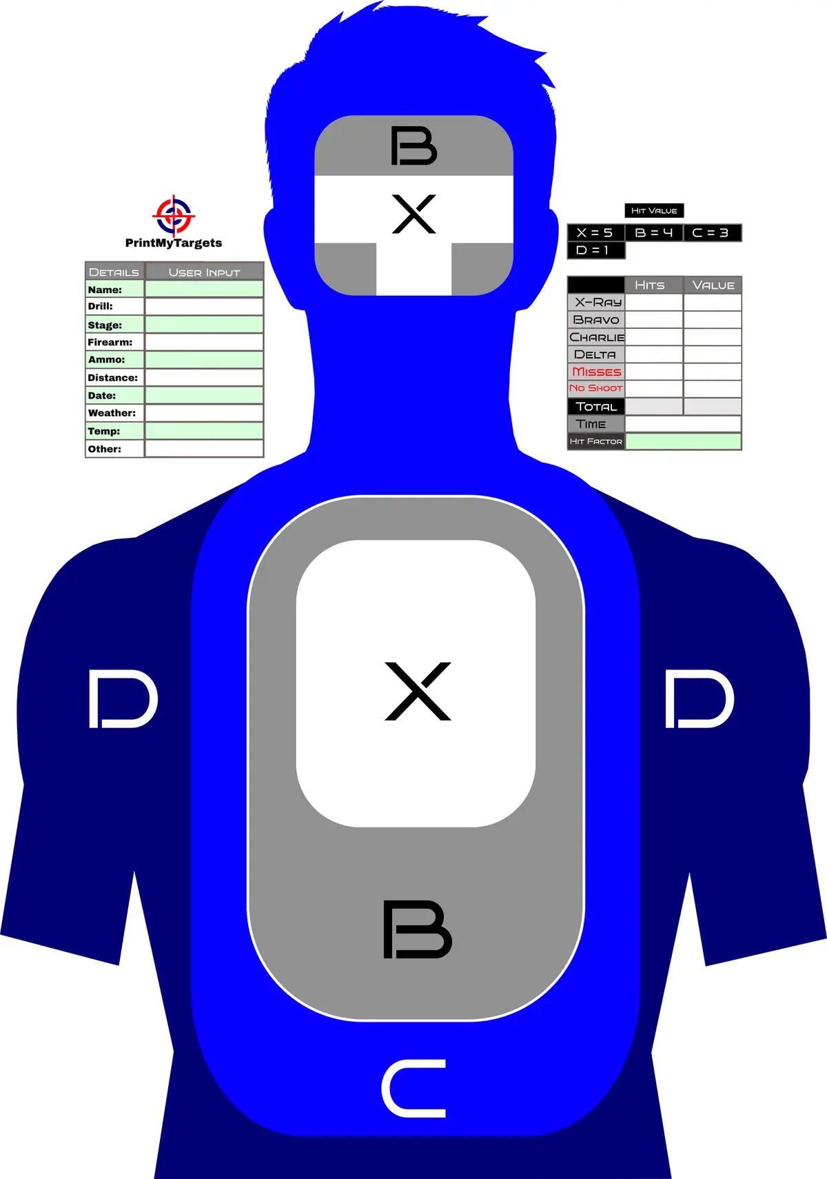Silhouette Target 88 - Printable Shooting Target