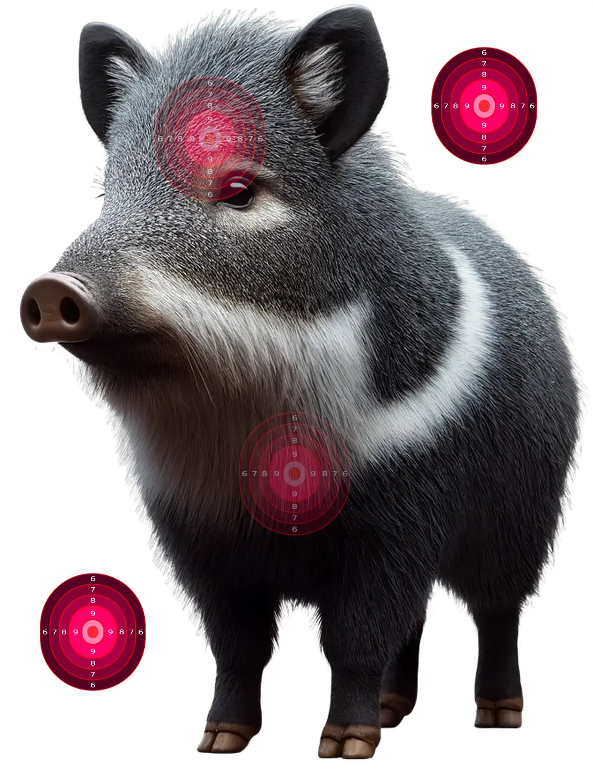 South American Collared Peccary Target 6 - Printable Shooting Target