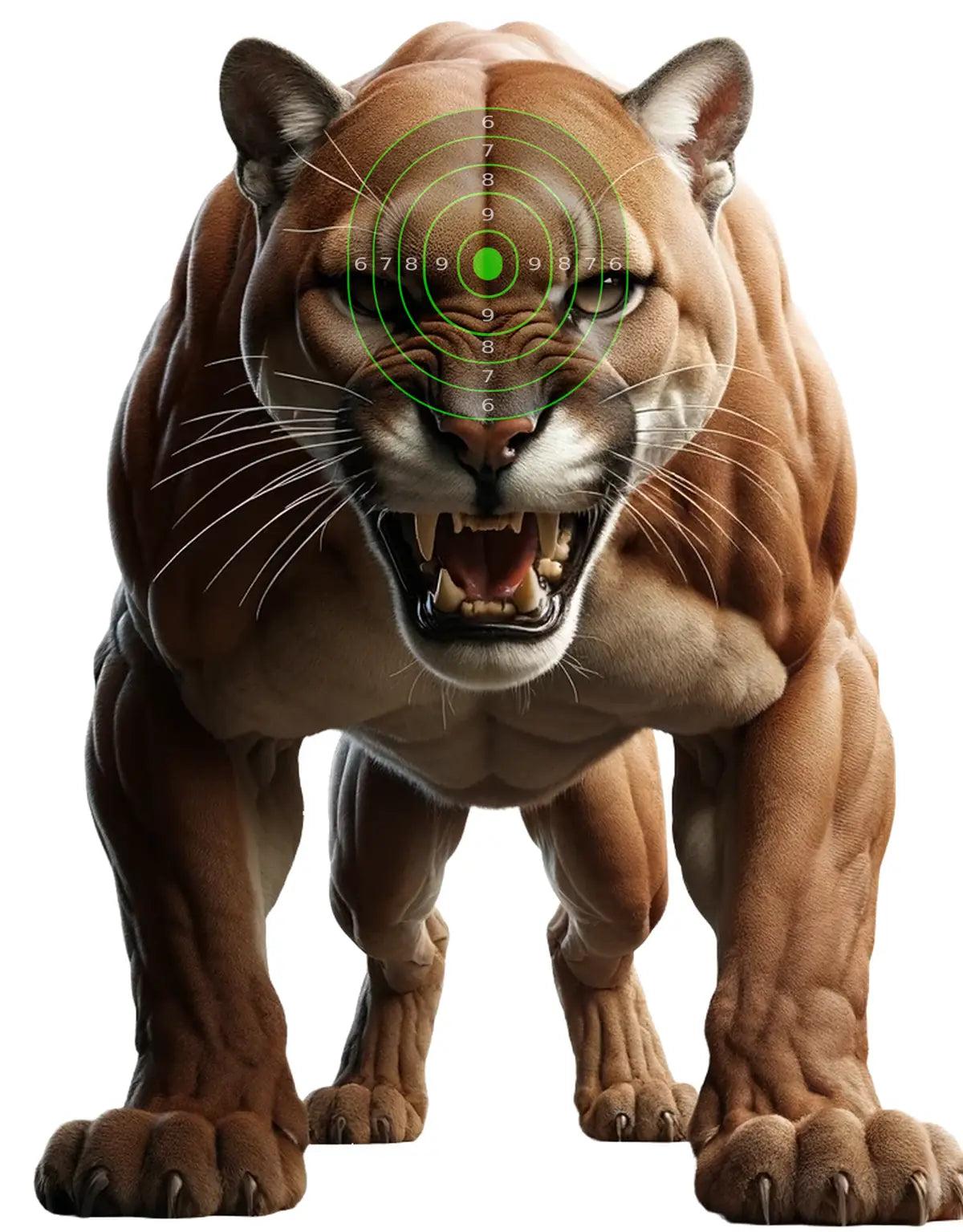 South American Puma Target 4 - Printable Shooting Target