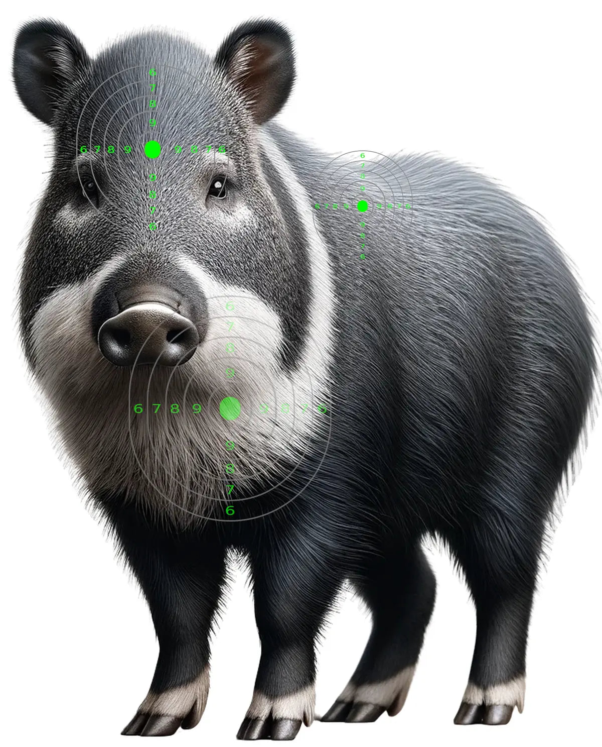 South American White Lipped Peccary Target 43 - Printable Shooting Target