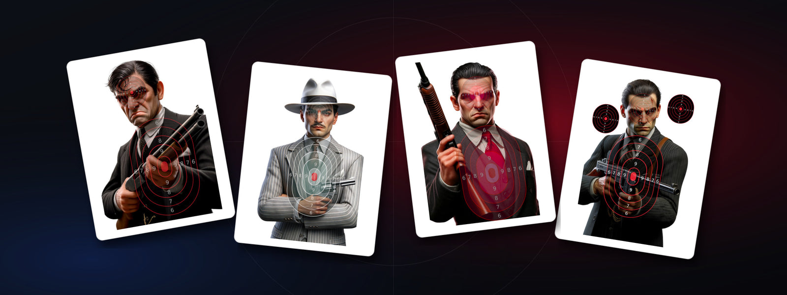 Mobster Targets — printable shooting targets