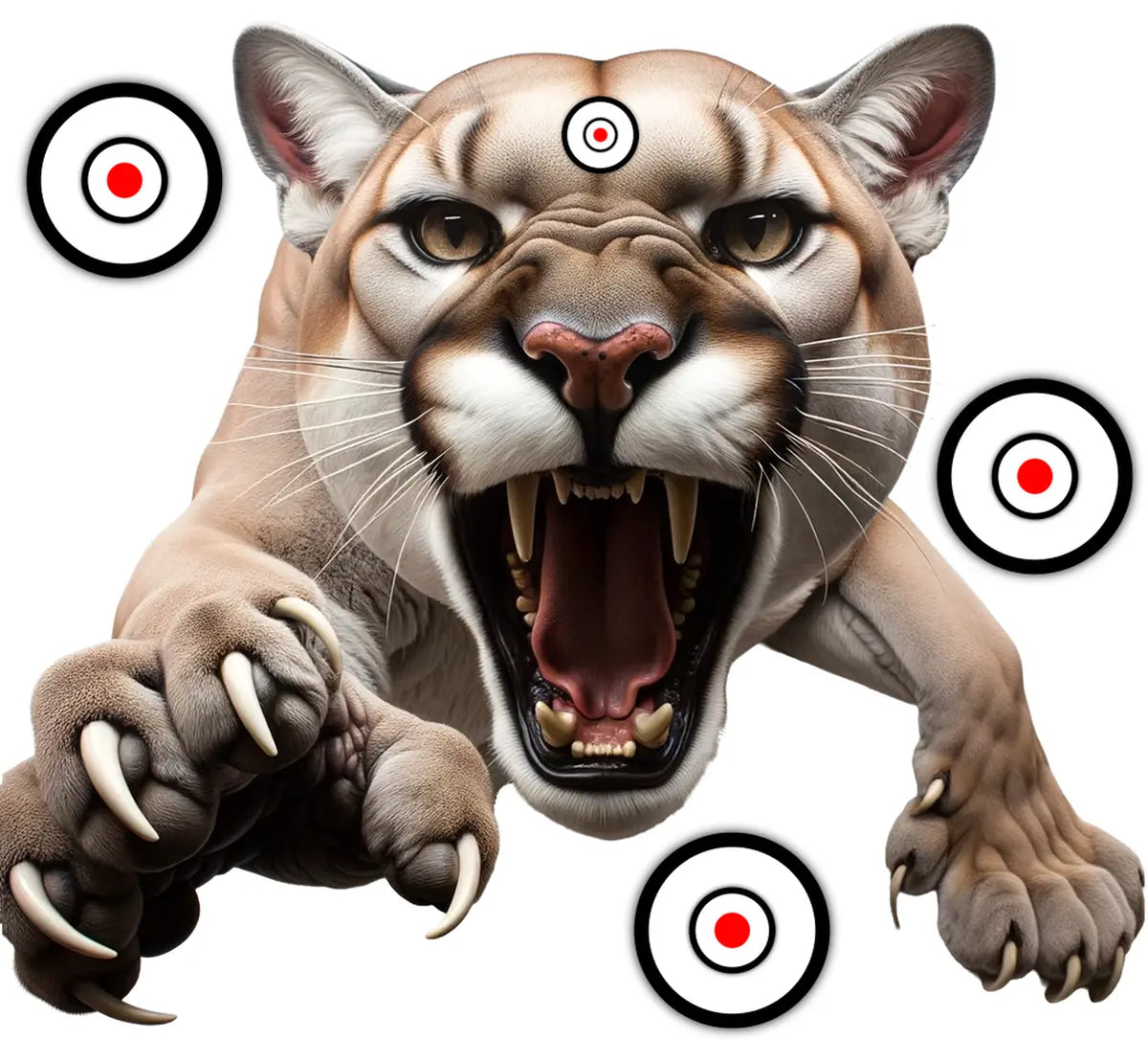 Animal Cougar Target 9 - Printable Shooting Target