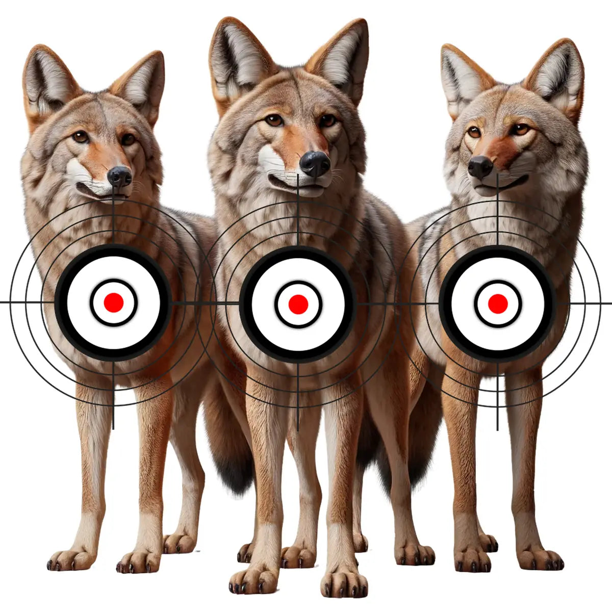 Animal Coyote Pack Target 43 - Printable Shooting Target