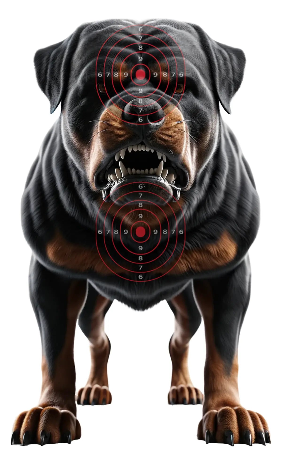 Animal Rabid Rottweiler Target 27 - Printable Shooting Target