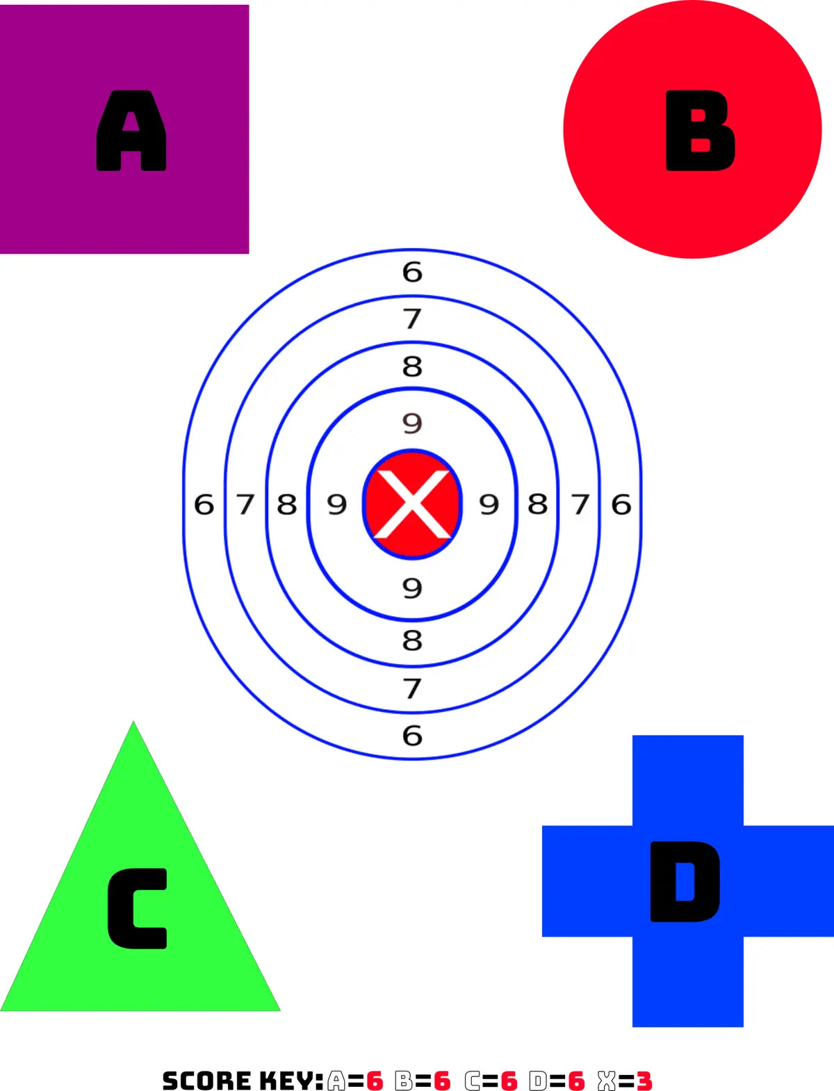 Audio Command Target 3 - Printable Shooting Target