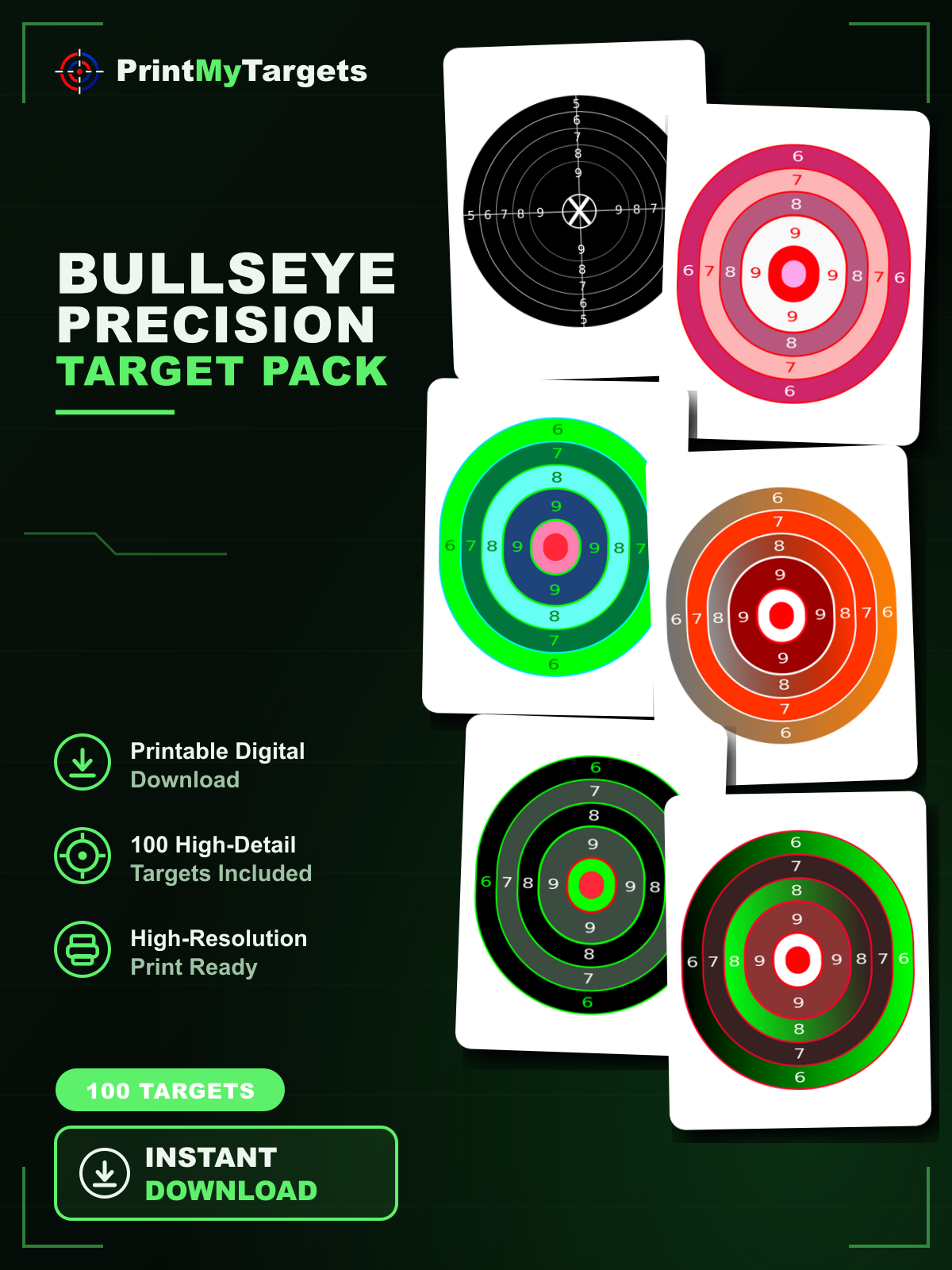 Bullseye Precision Collection (100 Targets)