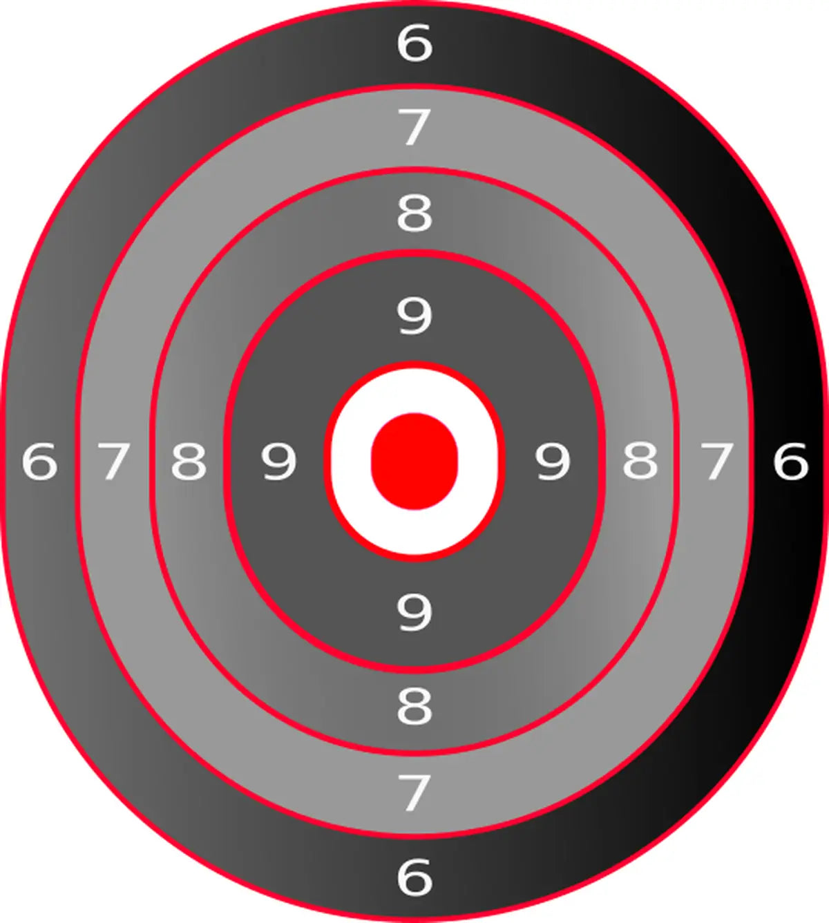 Bullseye Target 10 - Printable Shooting Target