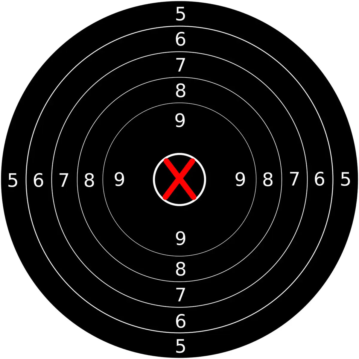 Bullseye Target 12 - Printable Shooting Target