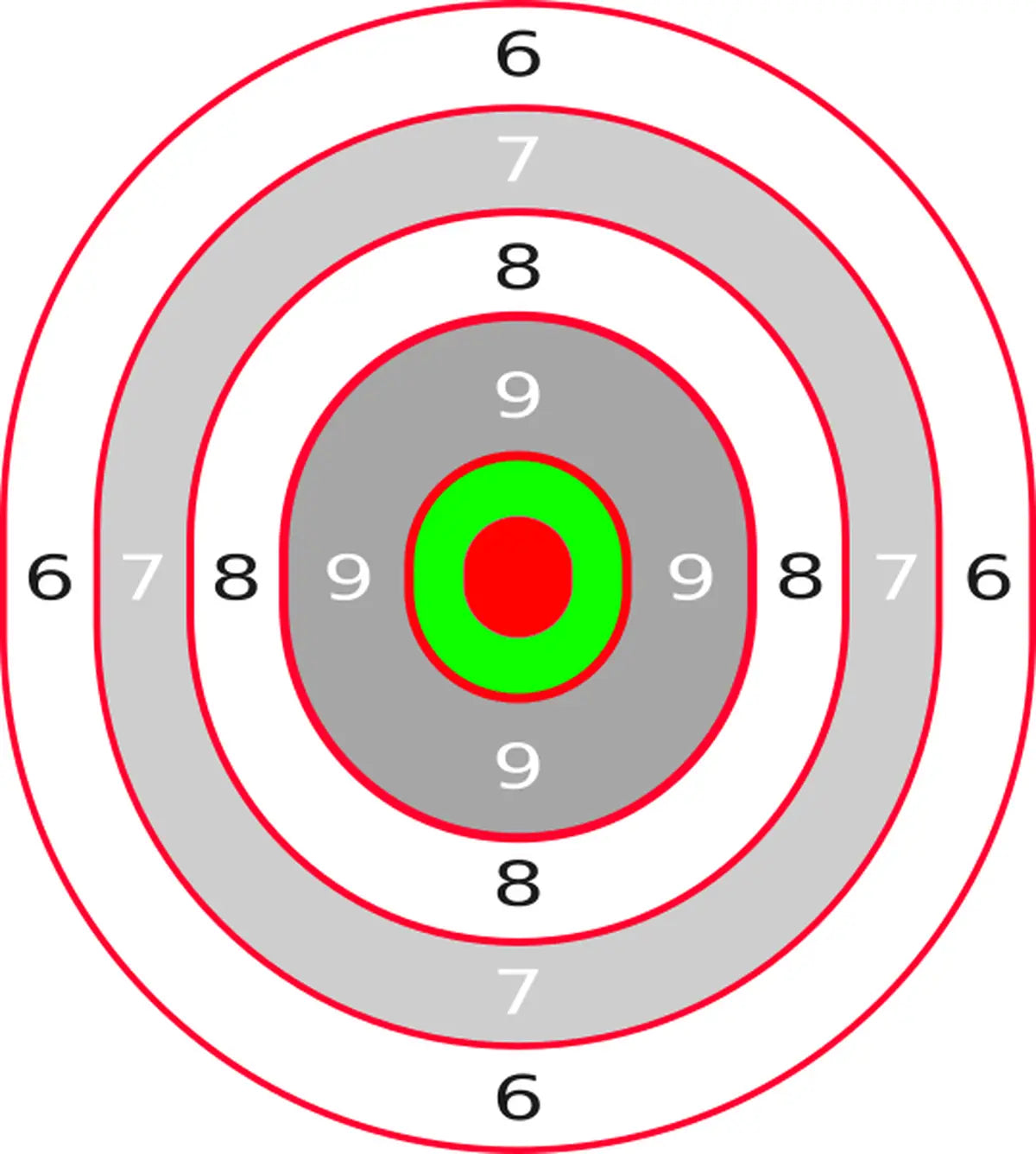 Bullseye Target 30 - Printable Shooting Target