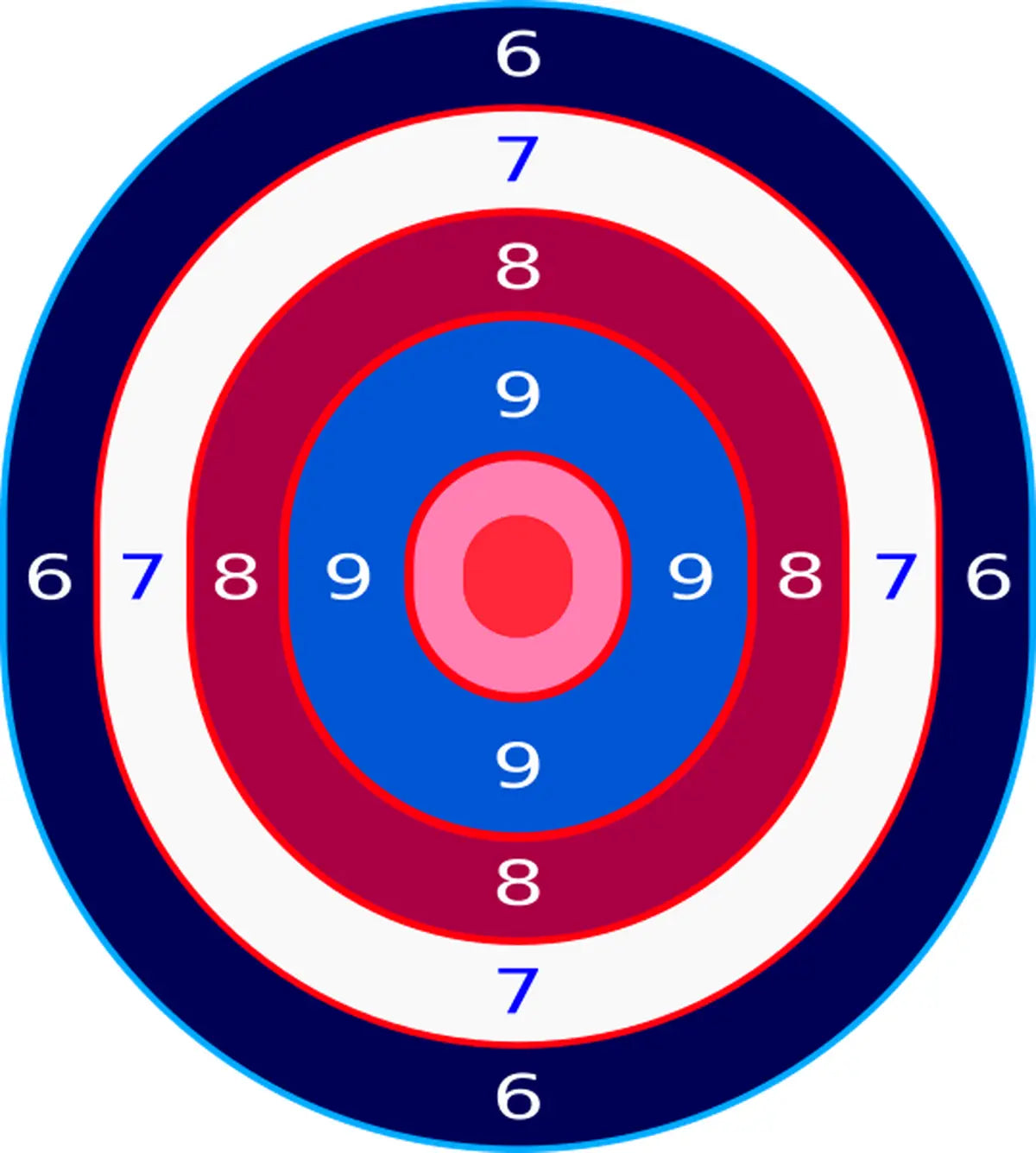 Bullseye Target 50 - Printable Shooting Target