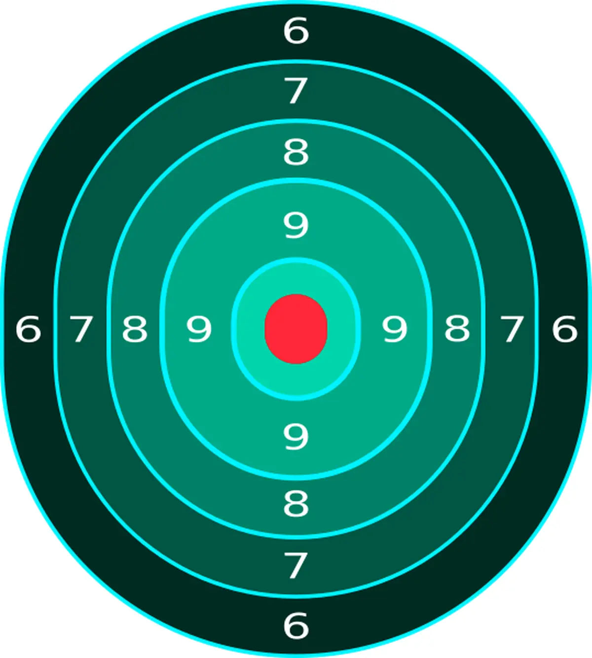 Bullseye Target 70 - Printable Shooting Target