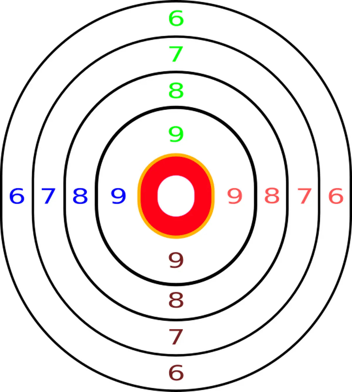 Bullseye Target 8 - Printable Shooting Target