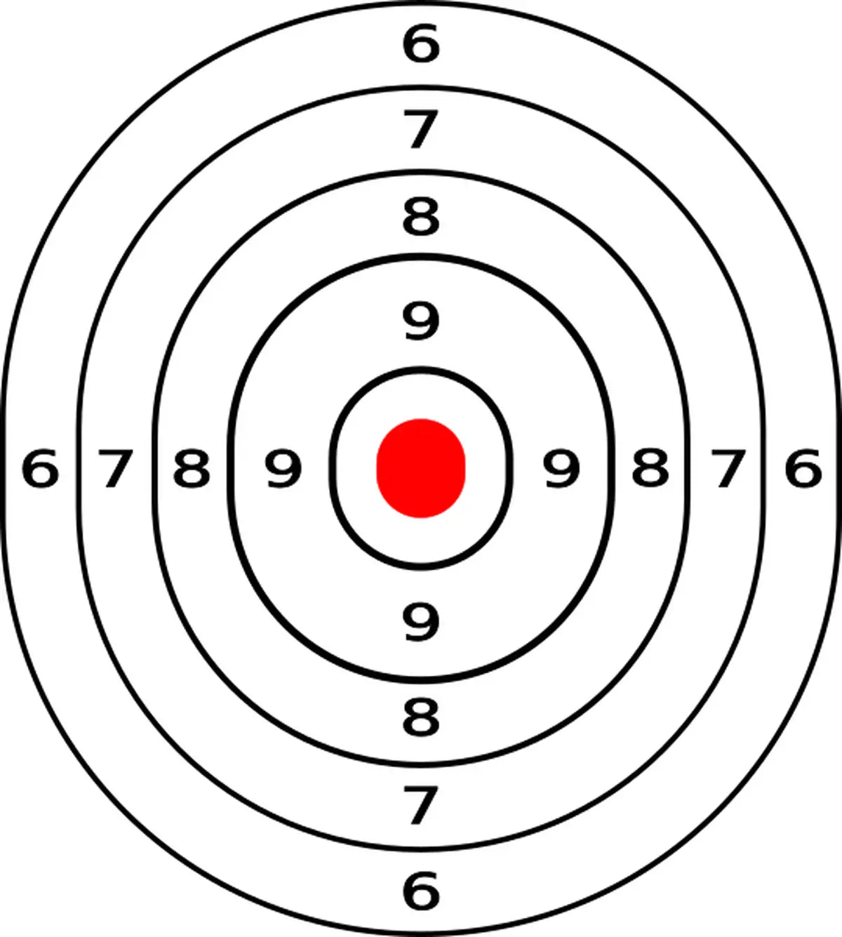 Bullseye Target 96 - Printable Shooting Target